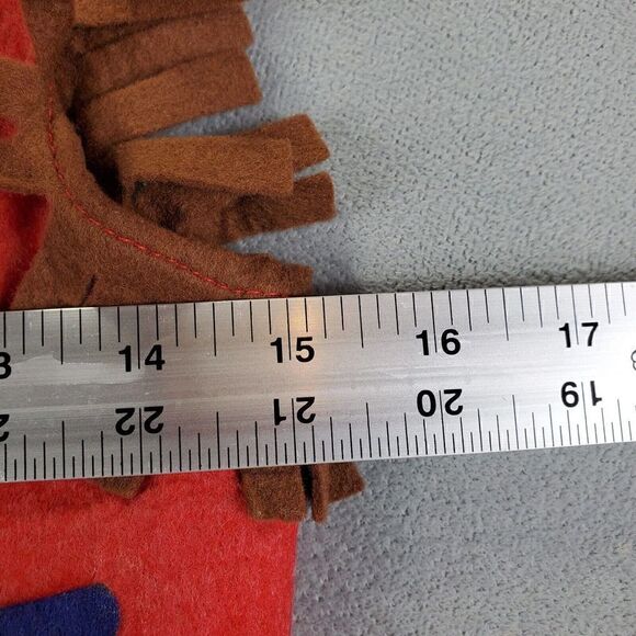 Vtg YMCA Y Indian Guides Vest Youth Medium Red Pow Wow Felt Fabric Prairi Kee KC - Picture 8 of 11